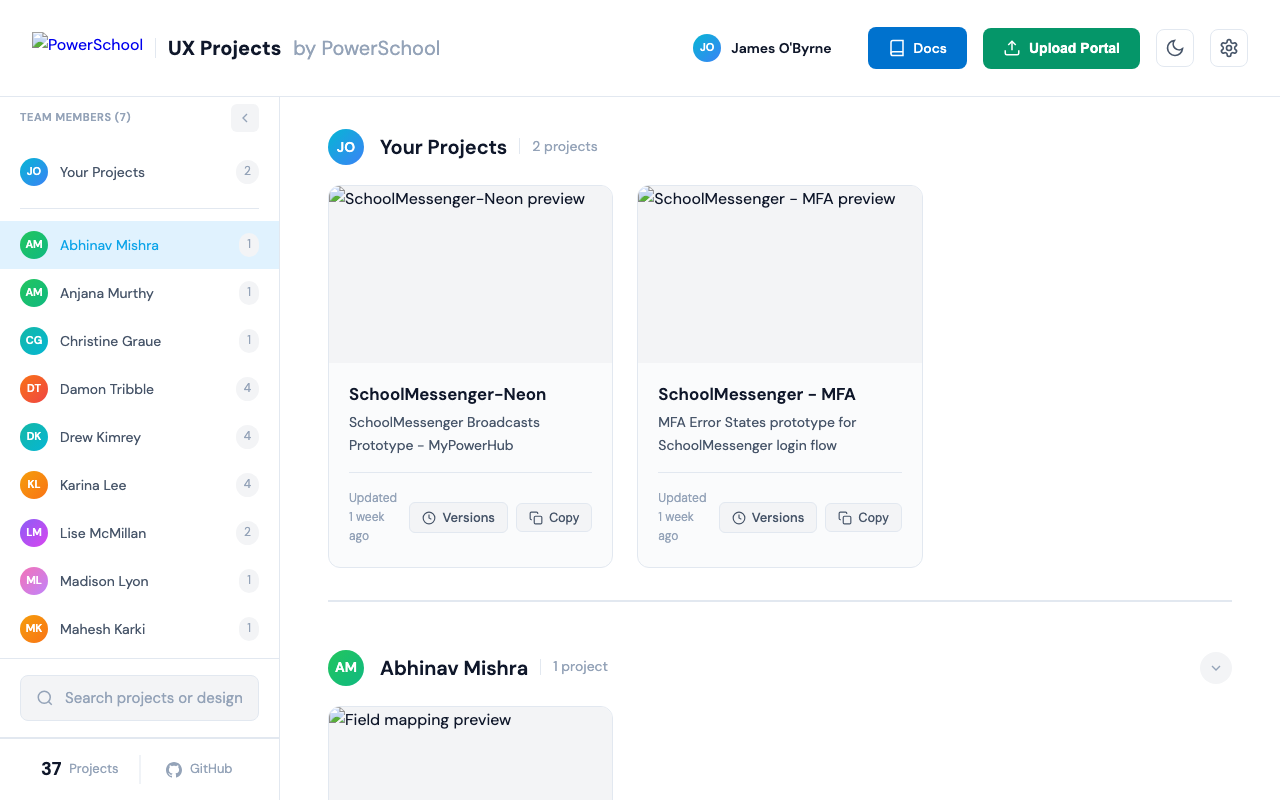 UX Prototype Versioning preview