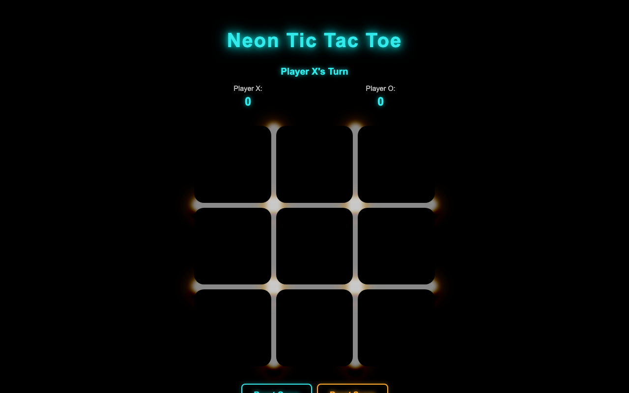 Neon Tic Tac Toe preview