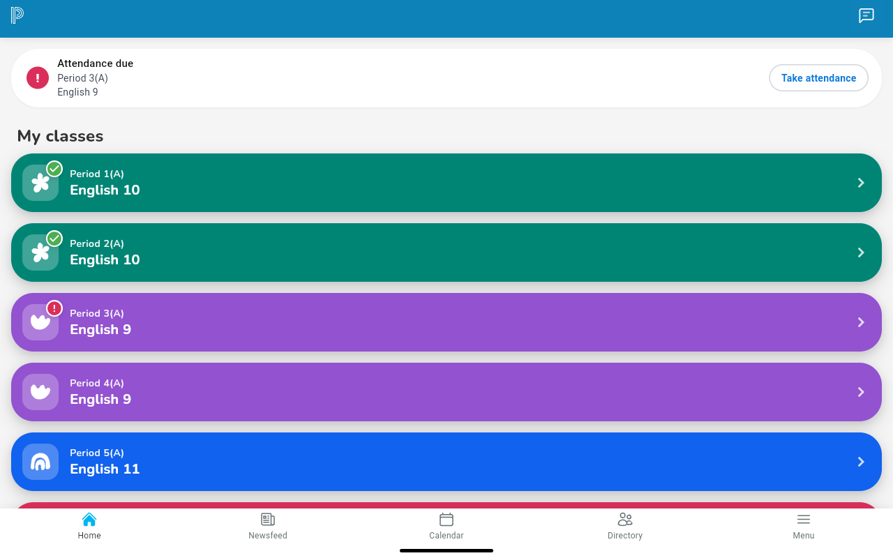Teacher App MVP Flutter preview